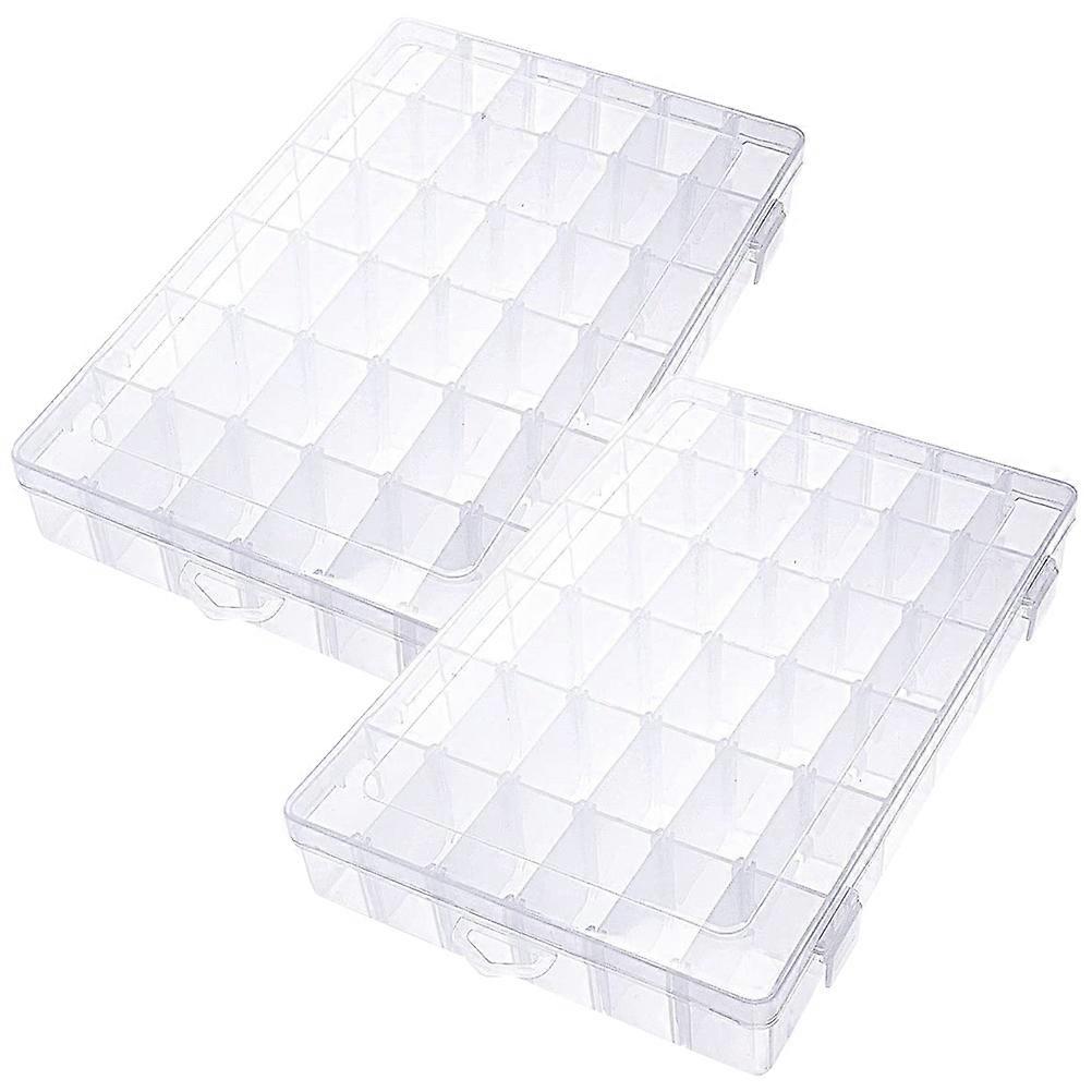 Hardware Organizer Box Storage For Electronic Components Rectangular High-Grade Plastic 27.50X17.50X4.50Cm 2Pcs
