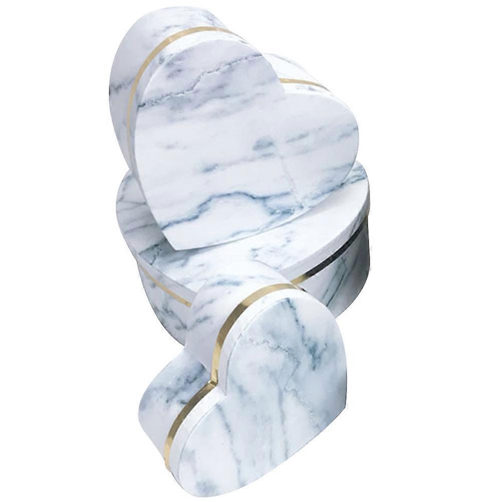 Flower Box Heart Shaped Box for Packaging 3Pcs Floral Arrangements