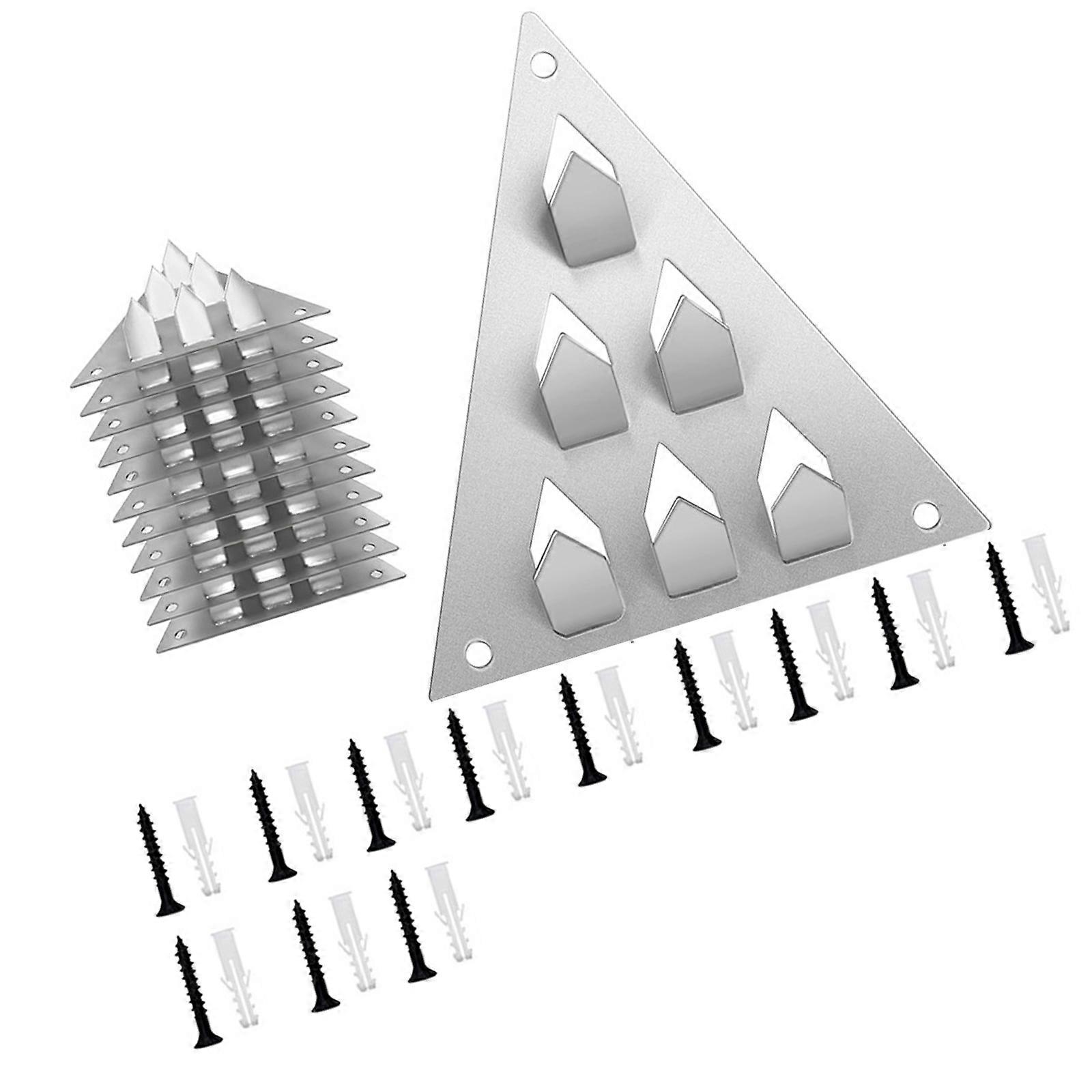 Acoustic Panel Fixing Clip for Easy Push in Installation Unique Triangles and Six Extended Tip for Secure Wall Mounting Multicolor