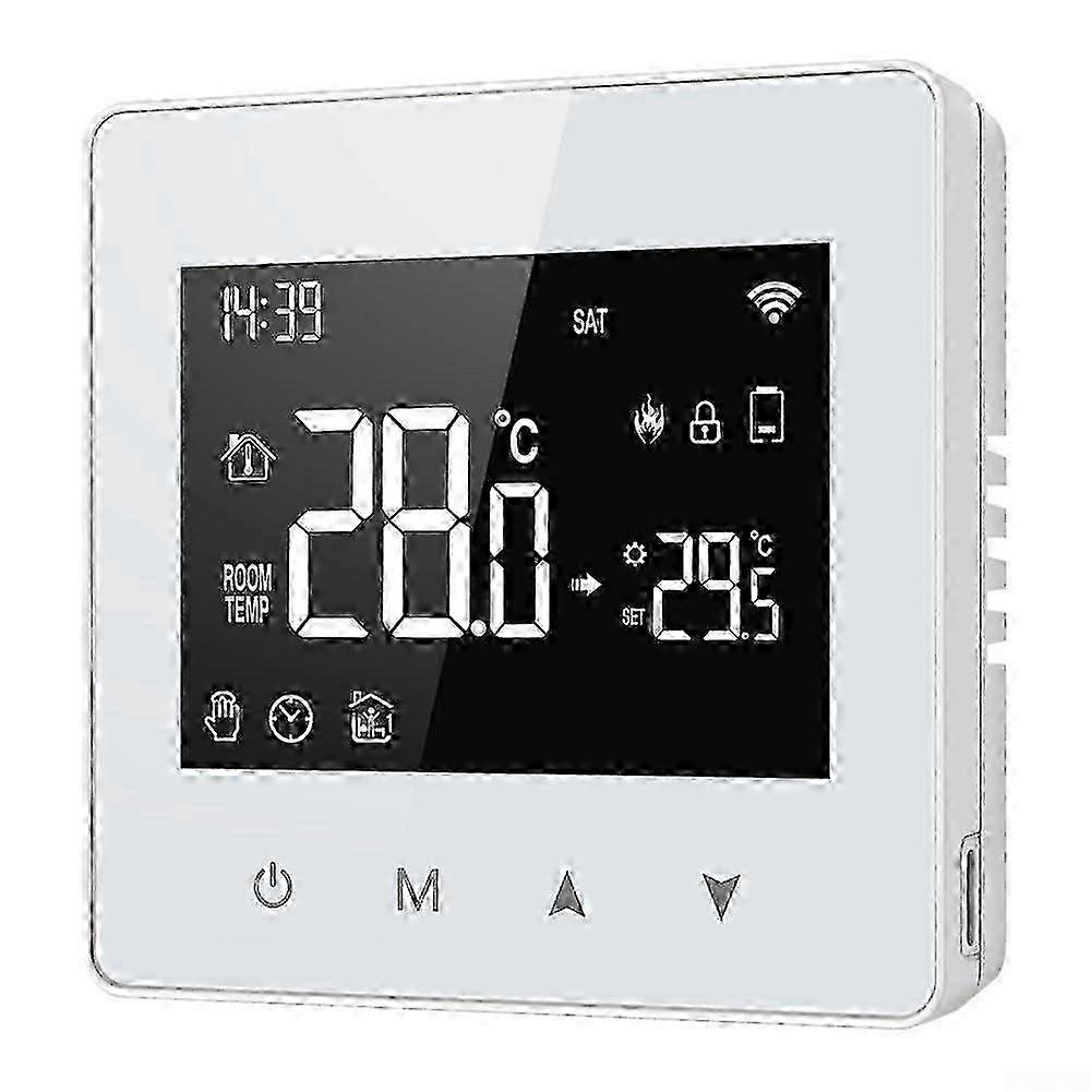 2025 Smart Thermostat Battery Powered Touch Button Control Tuya WiFi Compatible App Voice Assistant Programmable