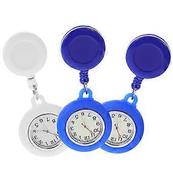 3pcs Portable Stretchable Nurse Fob Watch Black Light for Doctors and Professionals