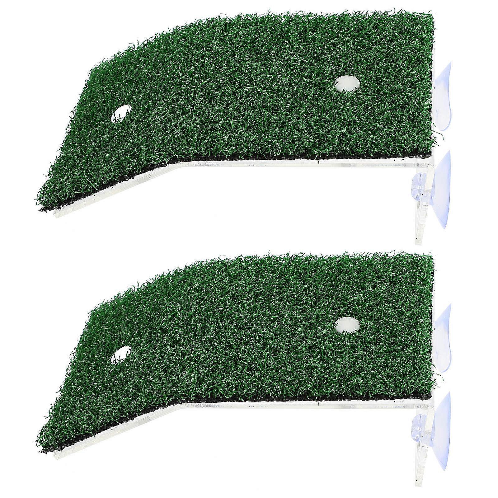 Turtle Ramp Acrylic Turtle Dock Providing Basking Function 2Pcs Durable Platforms