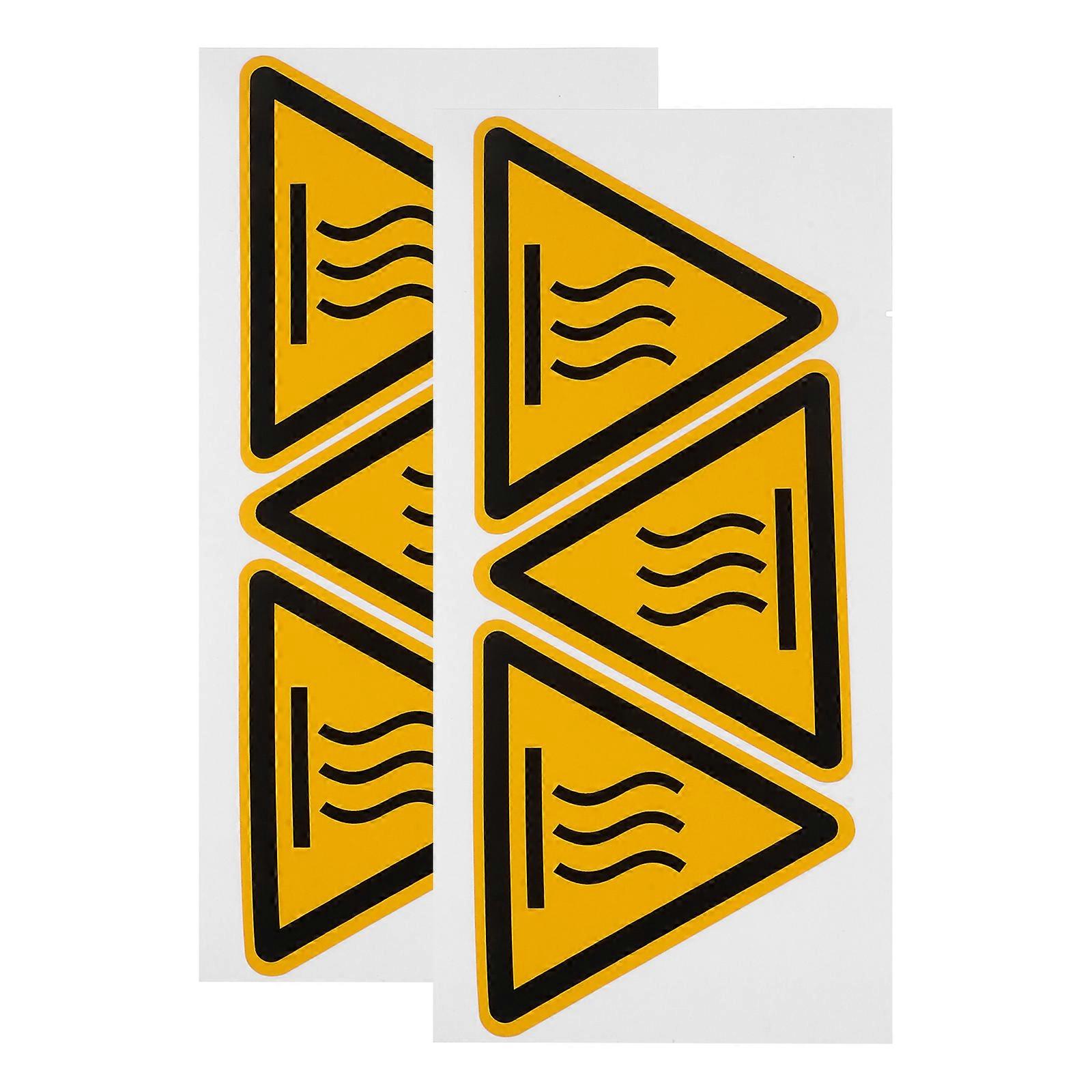 Caution Hot Surface Warning Stickers High Temperature Label 10 Sheets