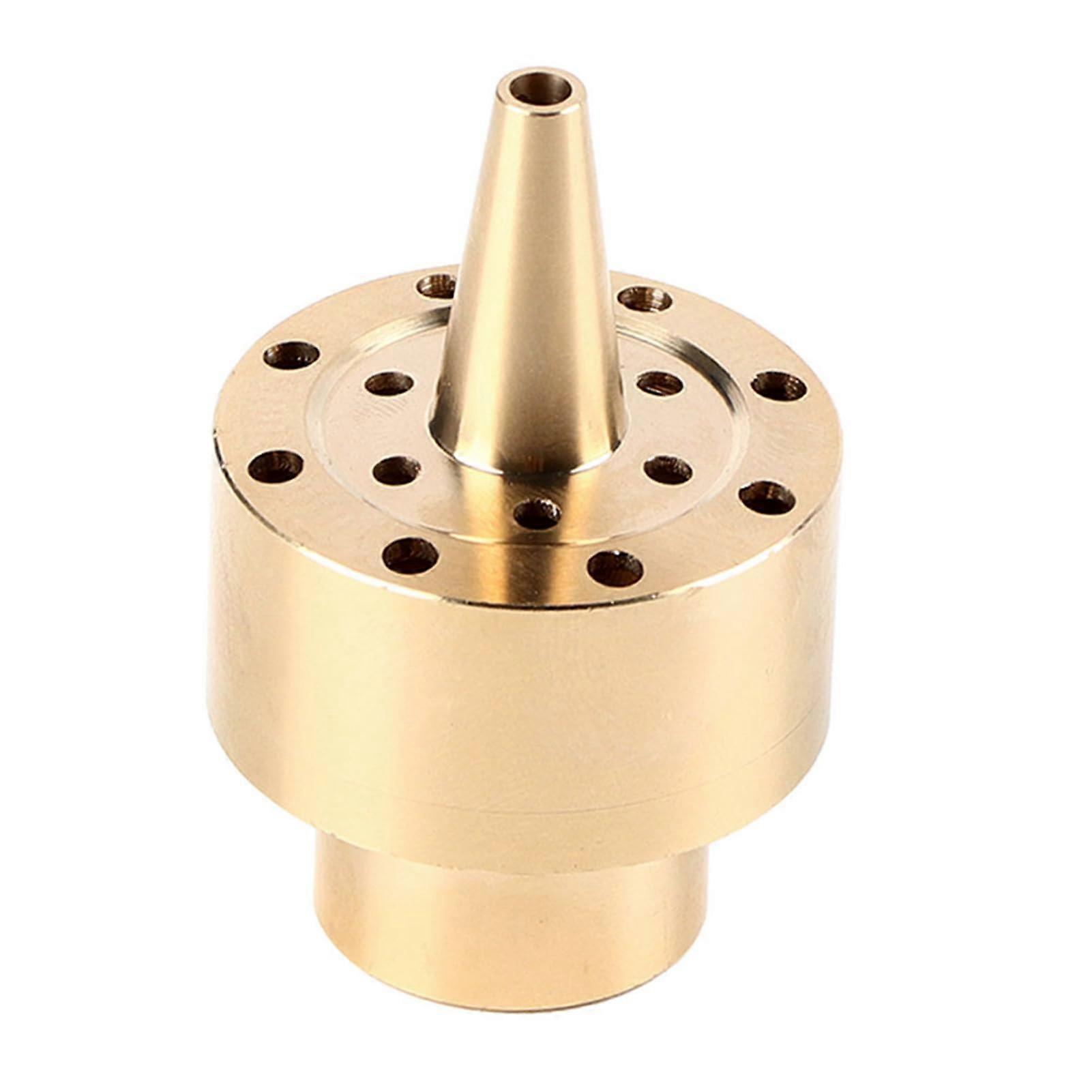 Fountain Nozzle Brass Triple Layer Spray Head for Garden Pond Enhanced Visual Display 17.518cm