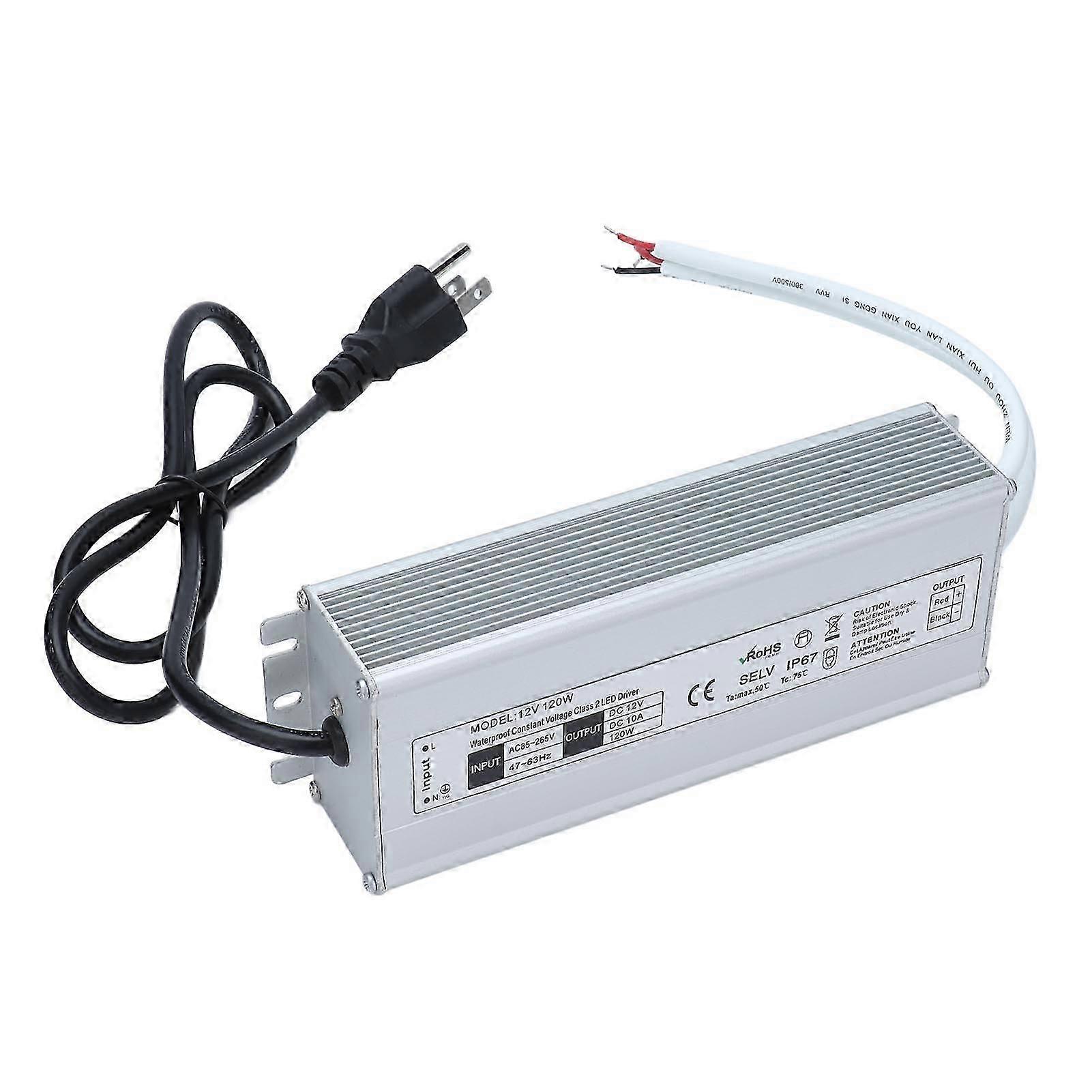 120W IP67 Waterproof LED Driver Constant Voltage AC DC Power