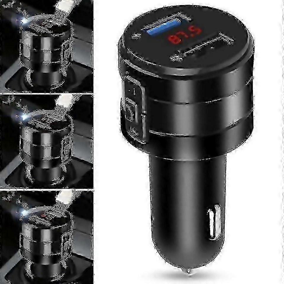 For Fast Car Dual Usb Charger Cigarette Lighter Socket Adapter Handsfree Bluetooth