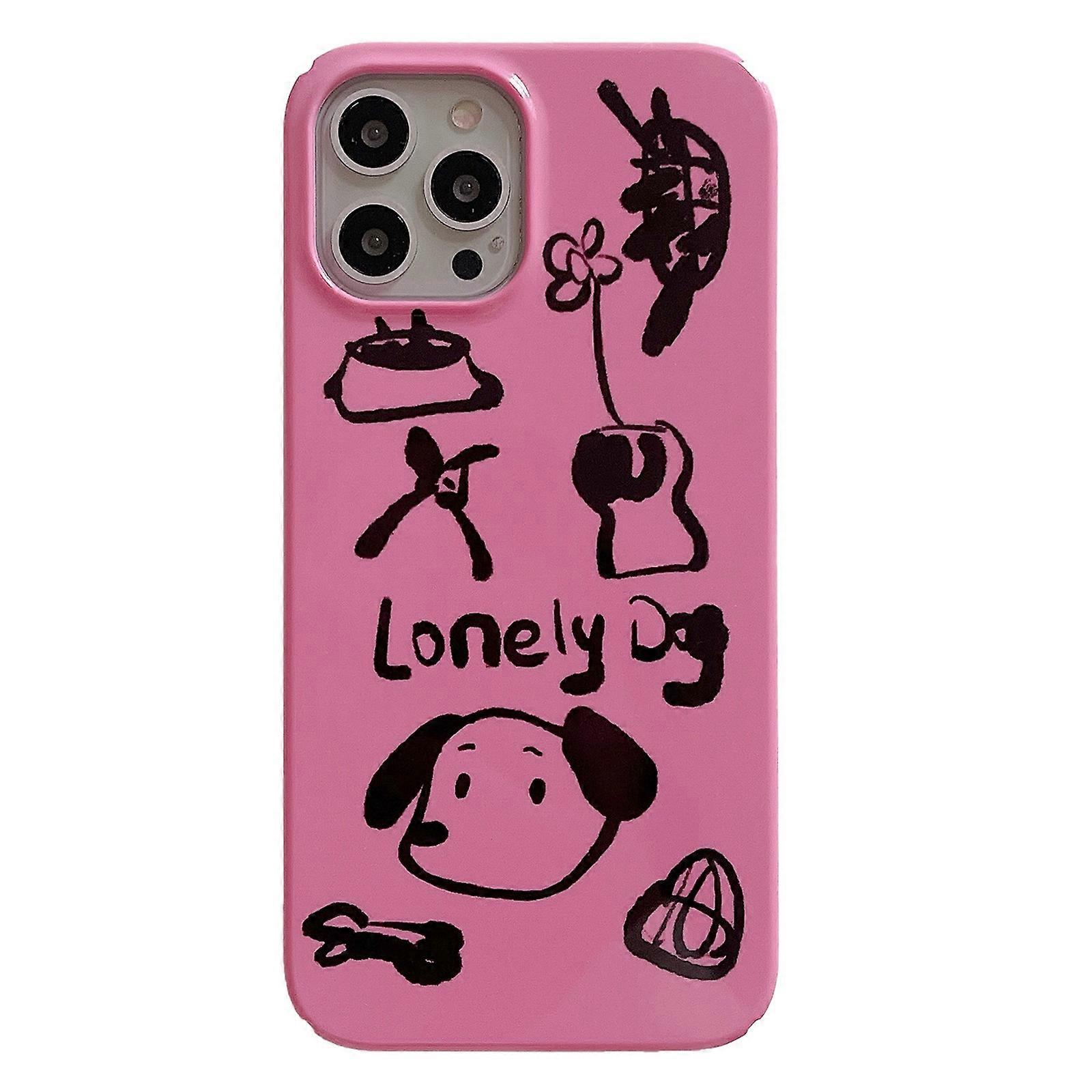For iPhone 14 Pro Glossy Pattern Printing Phone Case Hard PC Drop-proof Cover