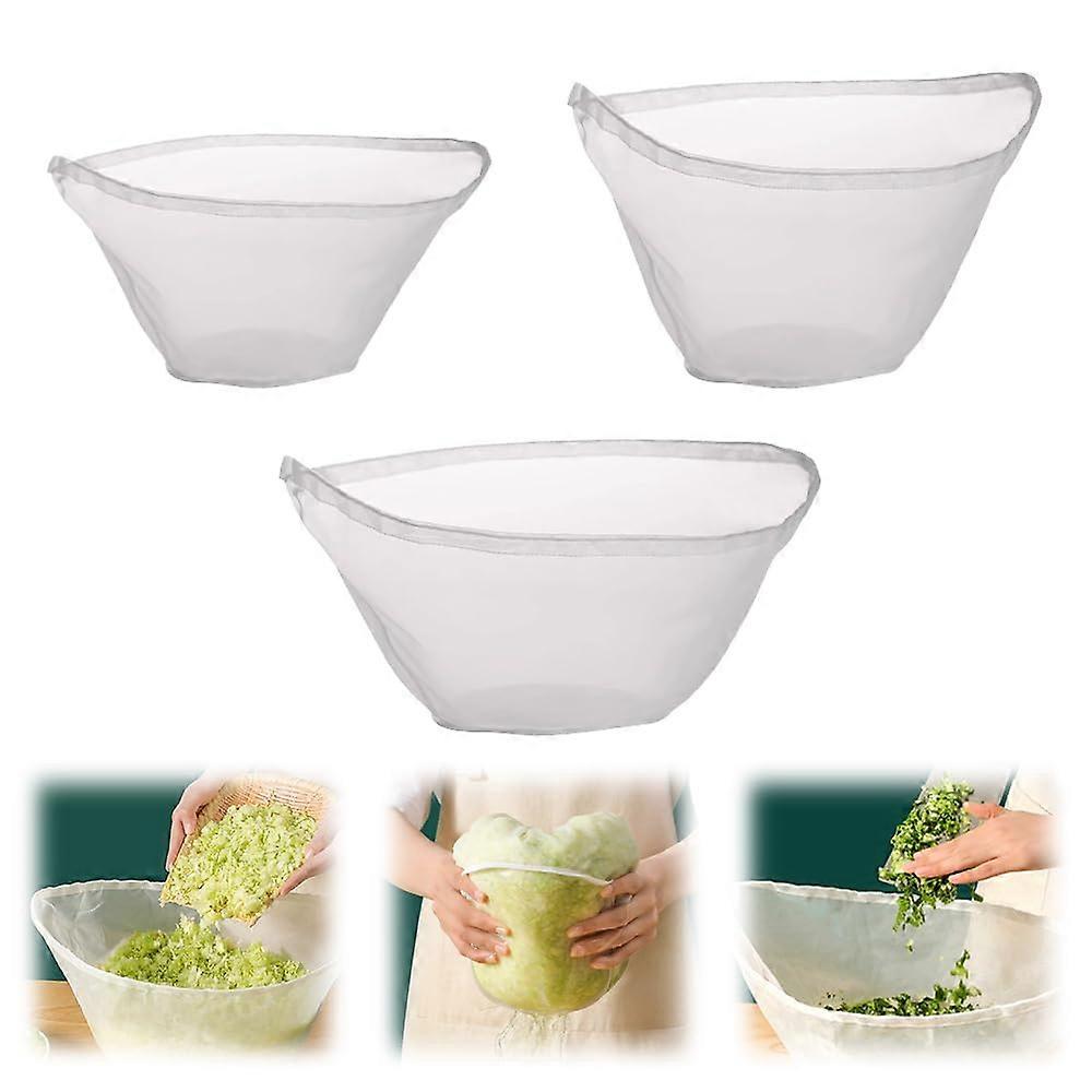 Nut Milk Bag and Cheesecloth for Straining, Reusable Fine Mesh Nylon with Drawstring, 3 Sizes