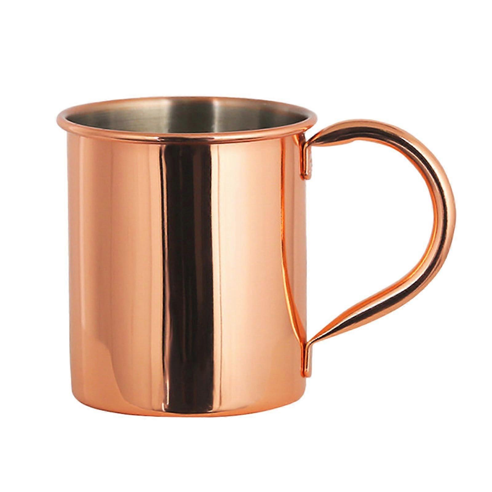 Brass Drinking Cup Set 9.2X8.5CM Brown, Durable Rolled Edge, Timeless Classic Design for Everyday Use
