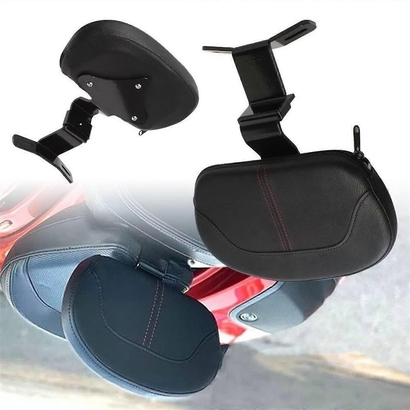 PU Leather Motorcycle Backrest with Mounting Kit Black for Harley Electra Glide FLHT 20092021