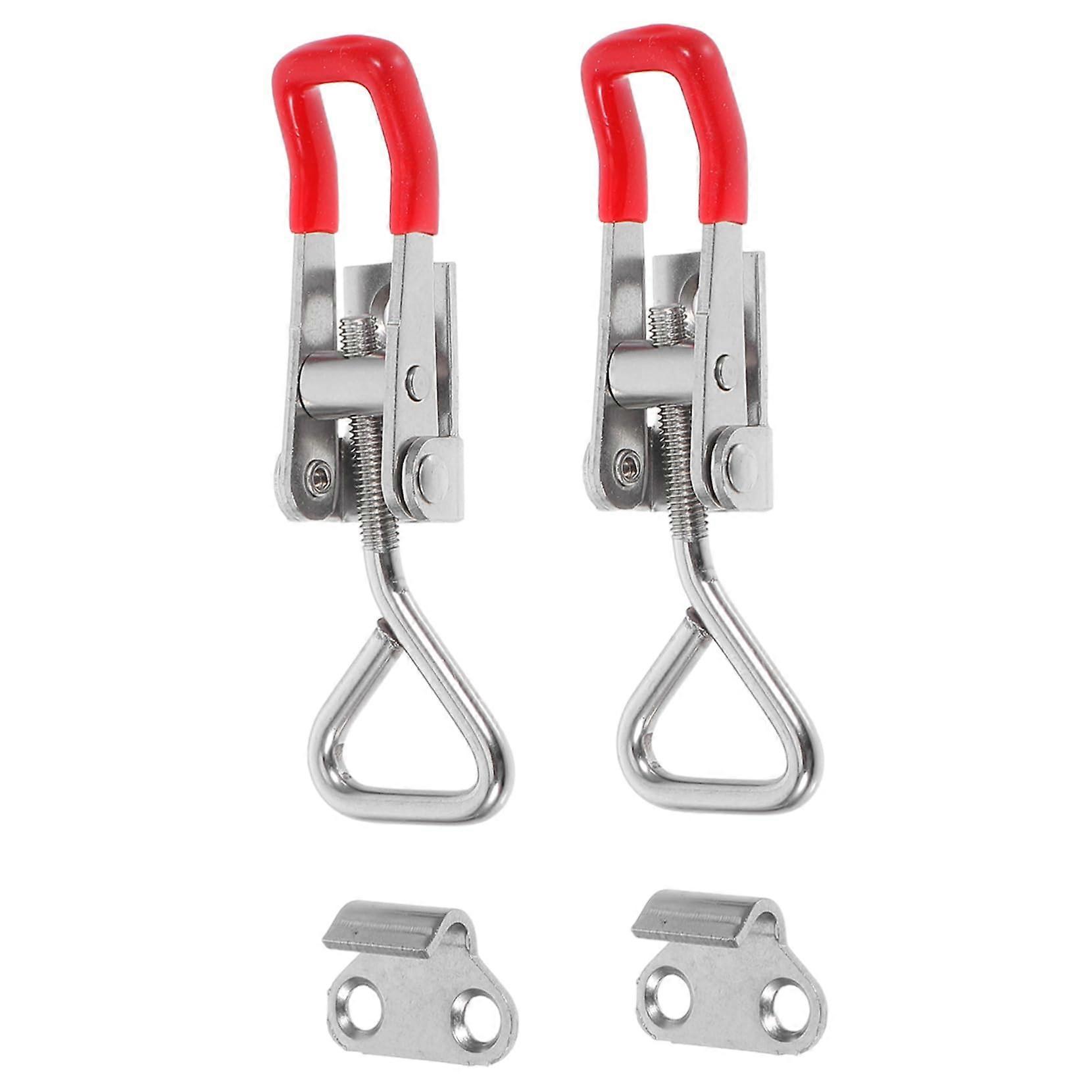 2pcs Stainless Steel Adjustable Toggle Latch Door Bolt Lock for Cabinets Sheds Gates