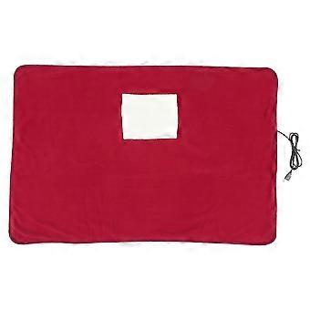Comfortable Claret Pet Heating Pad Warm Heater Sleeping Cushion for Home Pets