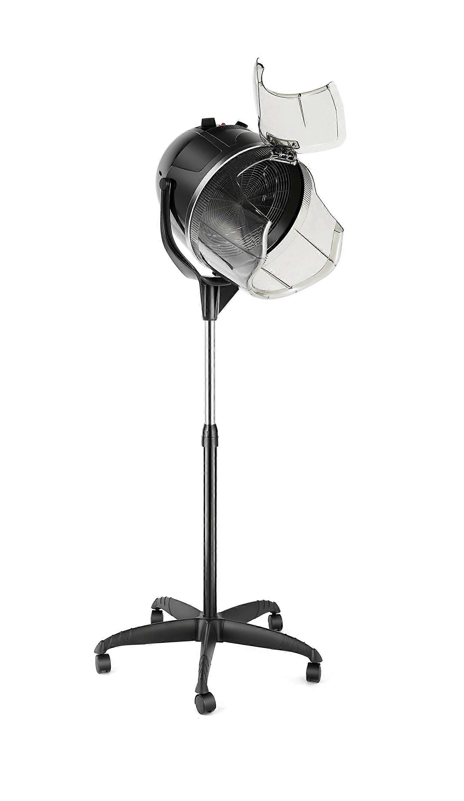 Professional Hooded Hair Dryer with Adjustable Timer and Temperature, Height Adjustable on Wheels
