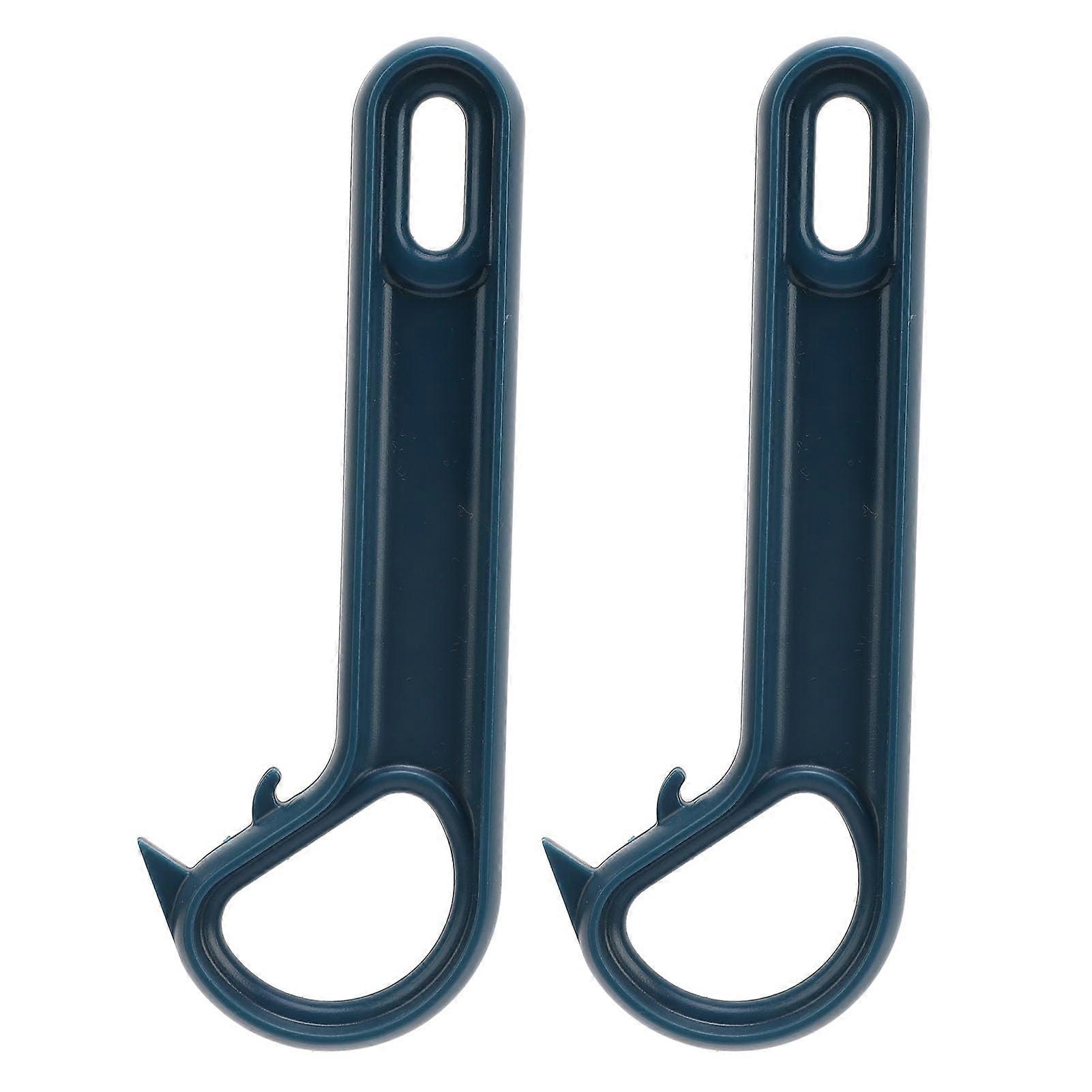 2Pcs Ergonomic Manual Can Opener for Elderly and Weak Hands, Easy Grip Compact Kitchen Tool Blue
