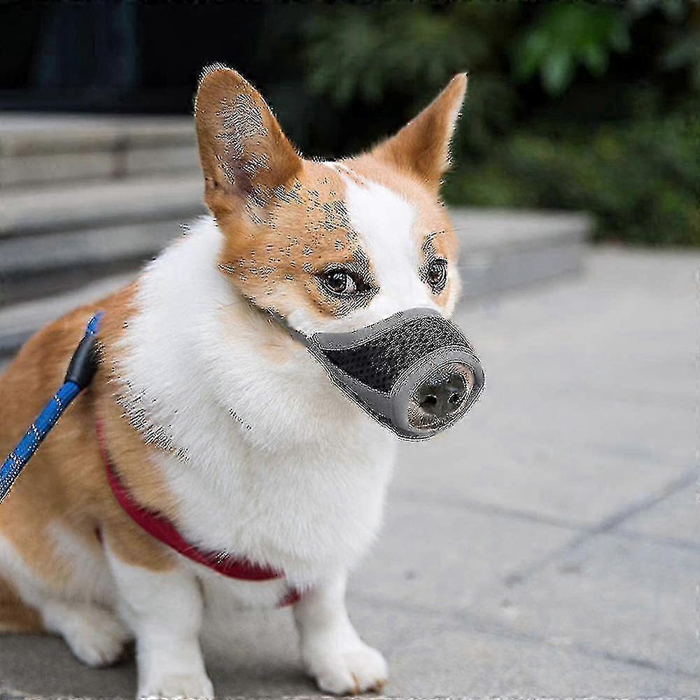 Dog Muzzle Nylon Soft Muzzle Anti-biting Barking Secure Mesh Breathable