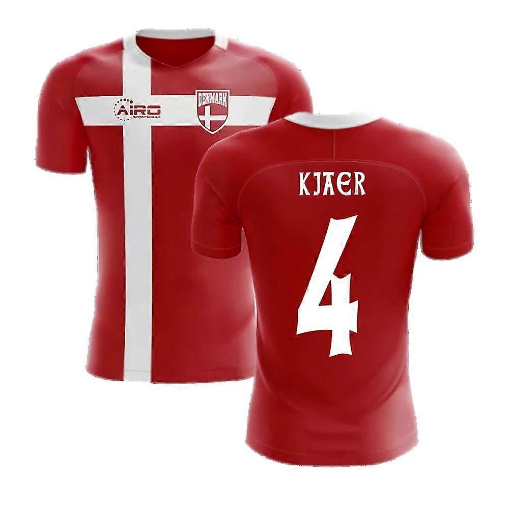 2025-2026 Denmark Flag Concept Football Shirt (Kjaer 4) - Kids