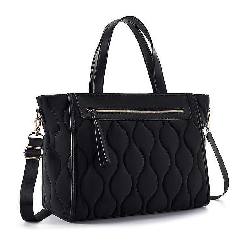 Women's lightweight down tote bag, large capacity, quilted shoulder bag