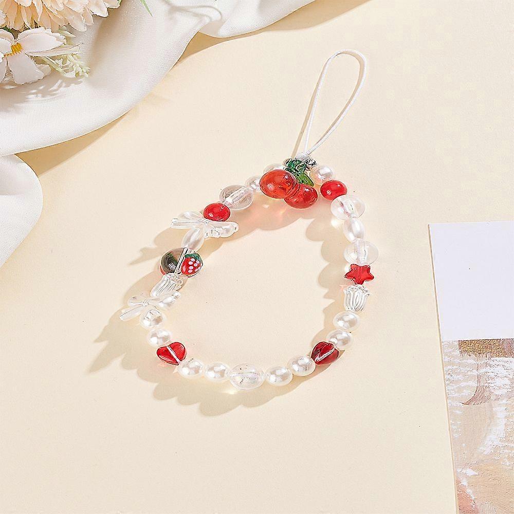 1pc Plastic Beads Mobile Chain Mobile Straps Chery Butterfly Red 165mm