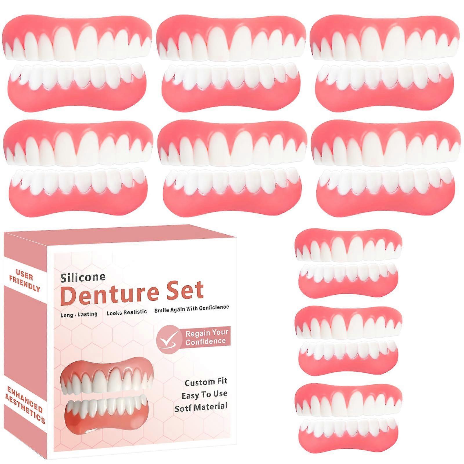 Moldable False Teeth Cosmetic Tooth  Kit with Natural Color for Quick Smile Replacement 9BOX