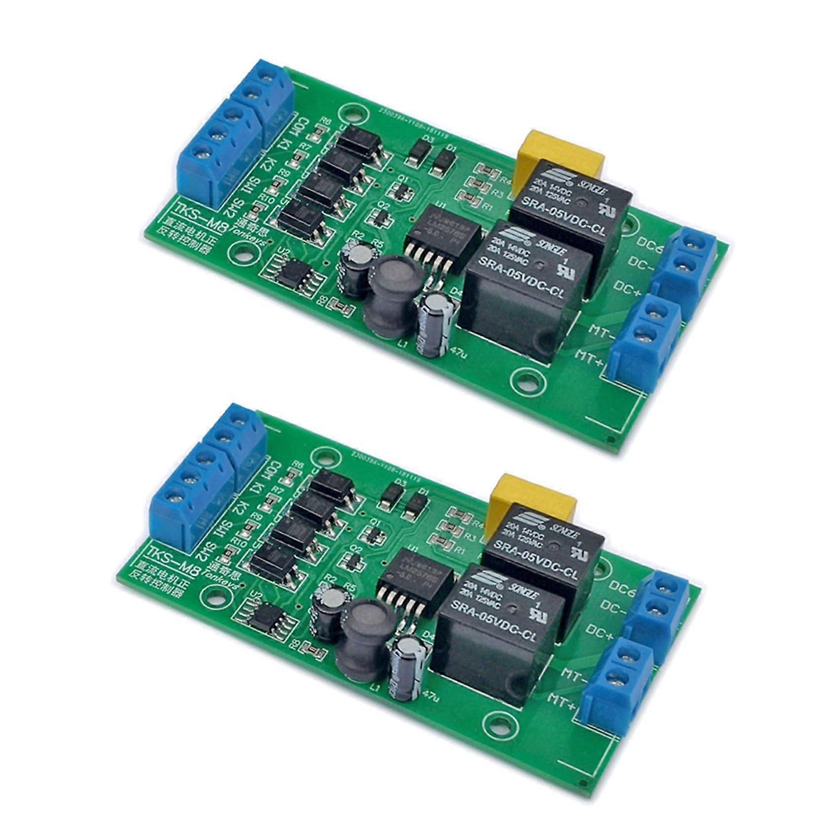 2X DC Motor Controller 6V 12V 24V 20A Forward Reverse Board with Limit Relay Driver