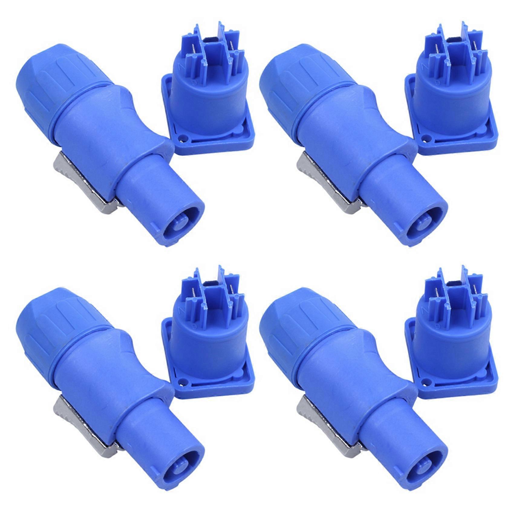 4 Set PowerCON Type A NAC3FCA+NAC3MPA-1 Chassis Plug Panel Connector