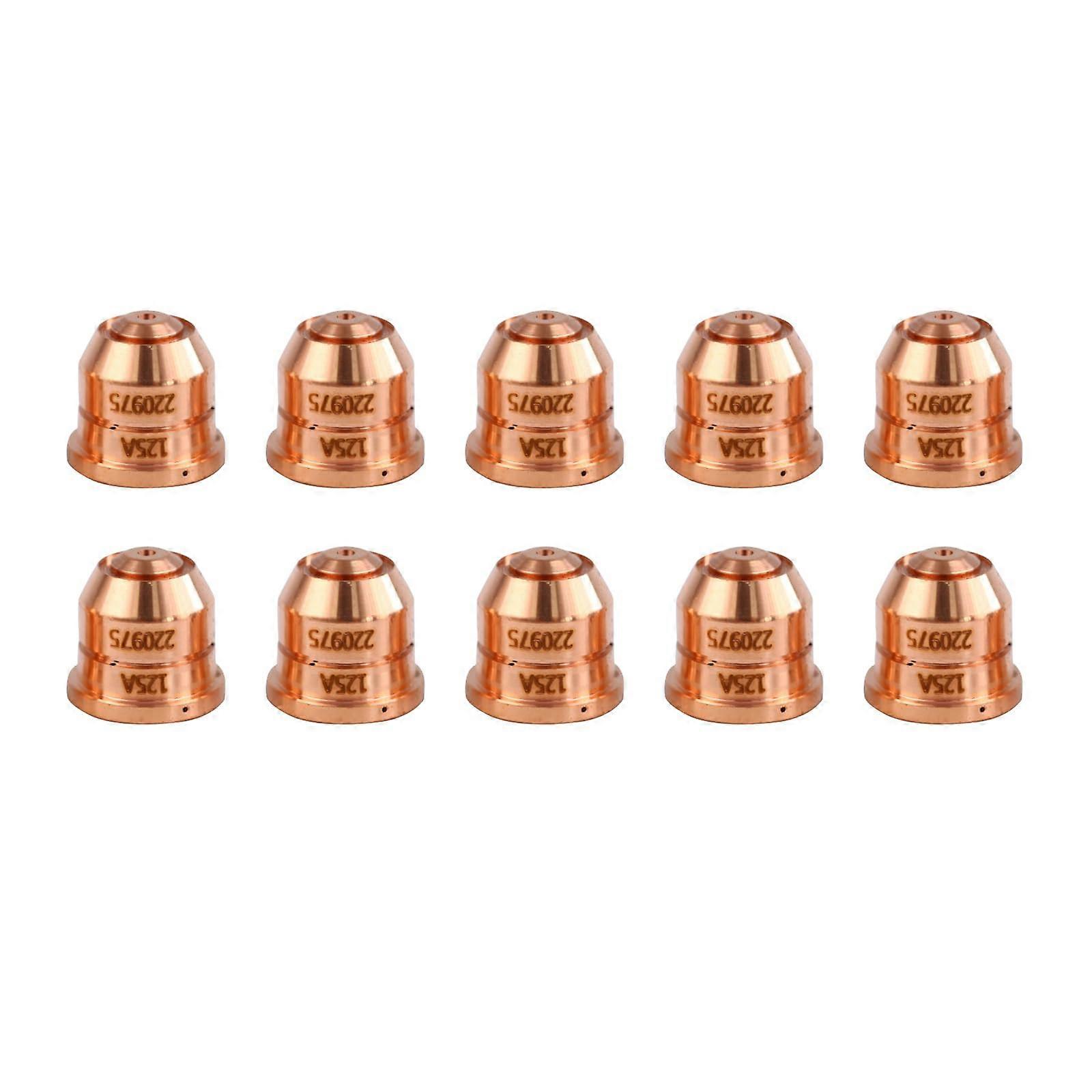10 Pack 220975 Plasma Cutting Nozzle Tips for 125A Torch, Consistent Performance Consumables
