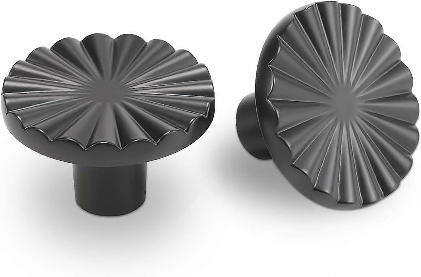 12 Pack Silver Grey Cabinet Knobs and Drawer Pulls, Vintage Sunburst Design, CorrosionResistant Finish