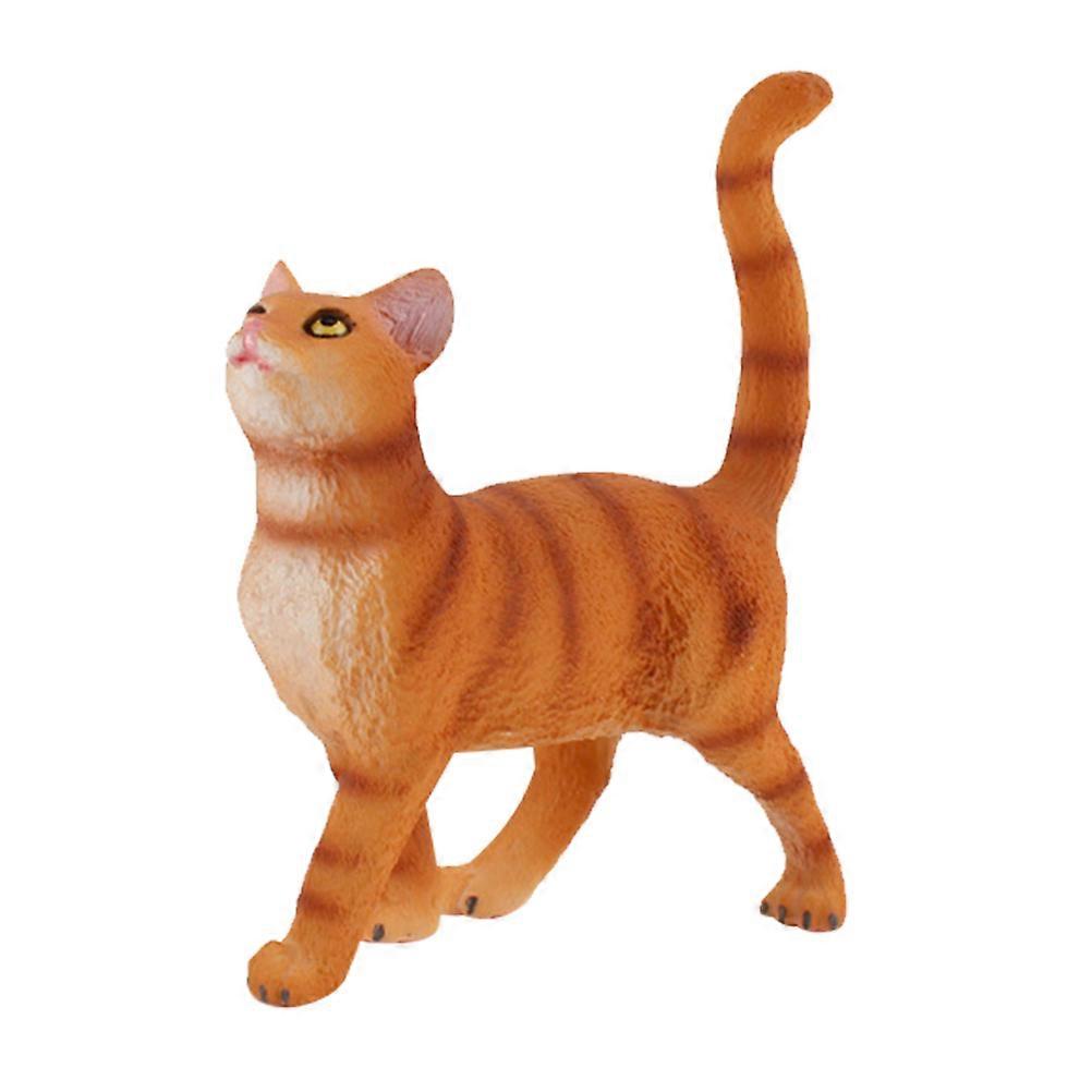 Simulation Cat Figurine Plastic Craft for Tabletop Ornament