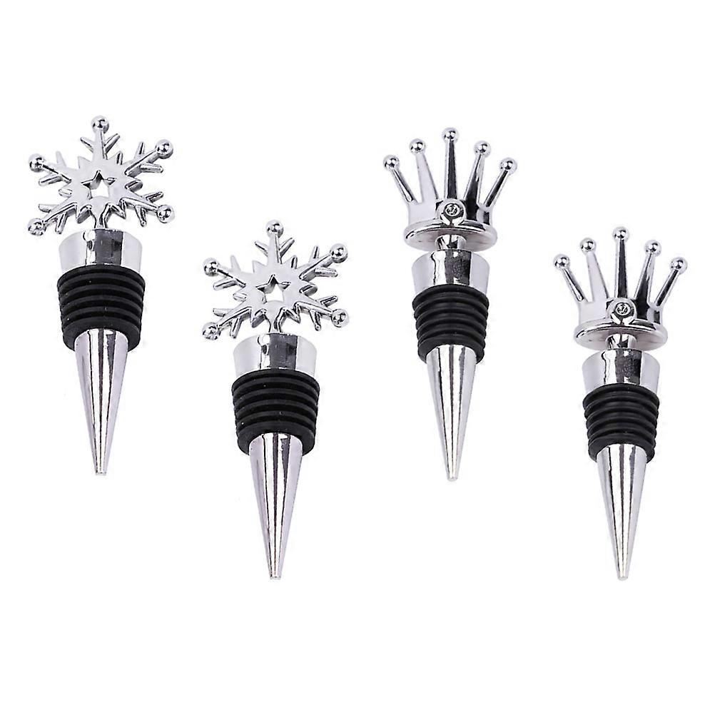 Crown Shape Sealing Plugs Anti-Rust Decorating Bottles 4Pcs