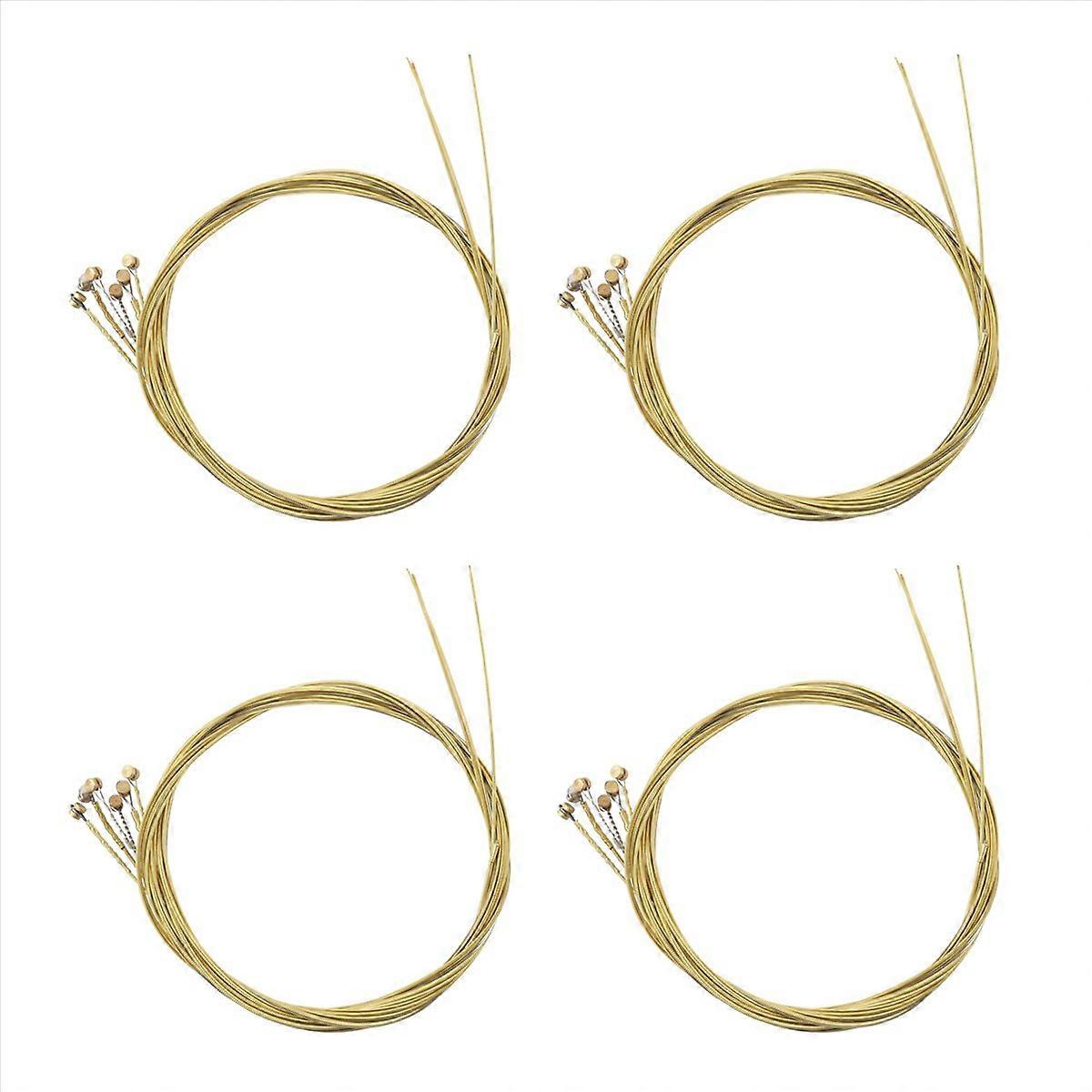 6 Pcs Steel Strings Replacement for Acoustic Guitar Silver+Brass