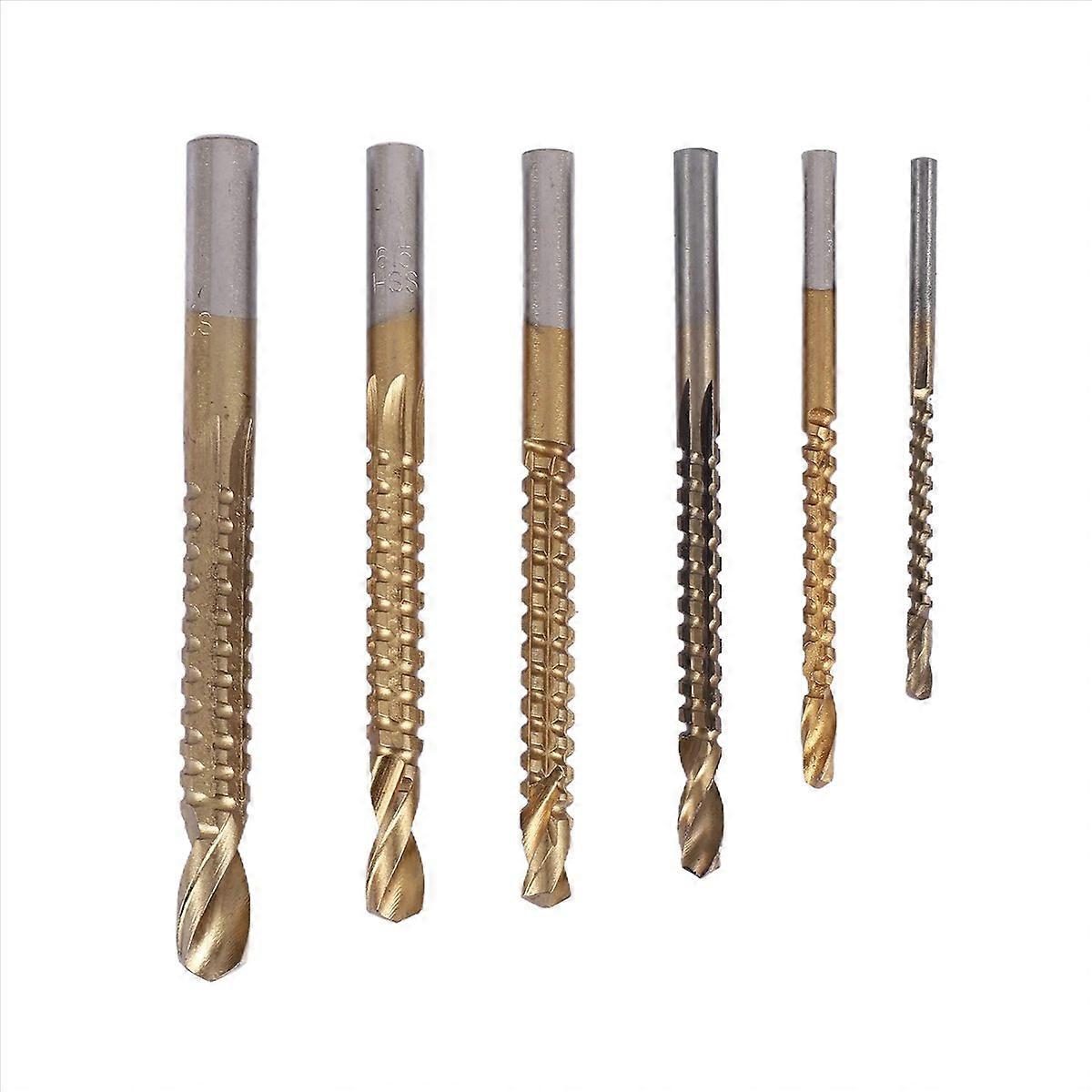 6Pcs Cobalt Drill Bit Set Hole Saw Grooving Set Drill Slotted Drill