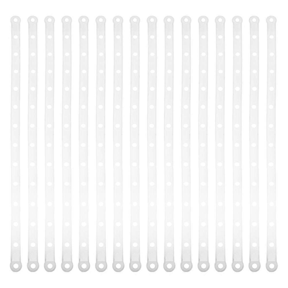 White Hanger Connector Strips for Clothes with 50Pcs Plastic Clips