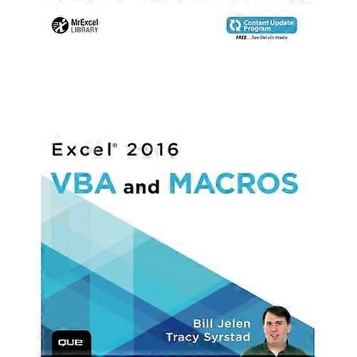 Excel 2016 VBA and Macros: Includes Content Update Program (MrExcel Library)