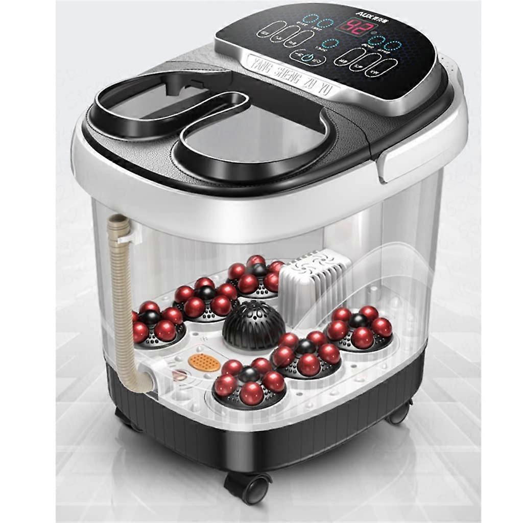 Electric Foot Spa with Heating and Bubble Massage, Adjustable Timer, OneClick Start for Home Use