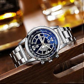Slimme horloges voor dames en heren - Casual, trendy horloges voor heren met blauw licht, glas, quartz uurwerk en stalen band.