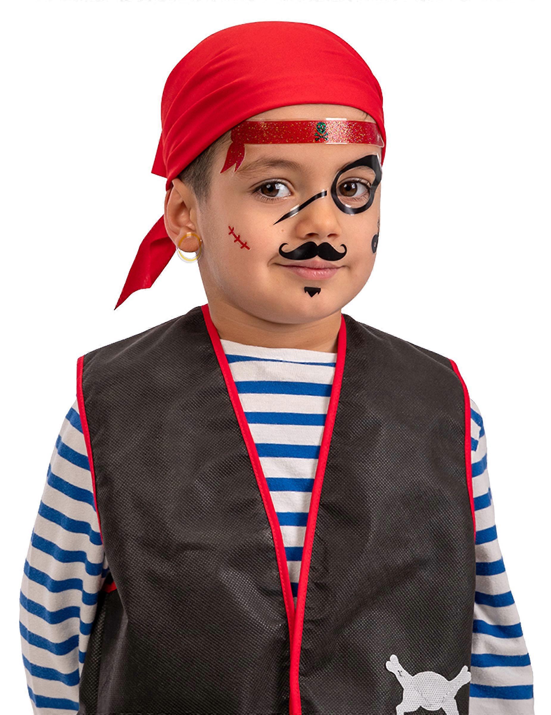 Pirate adhesive tattoos for children