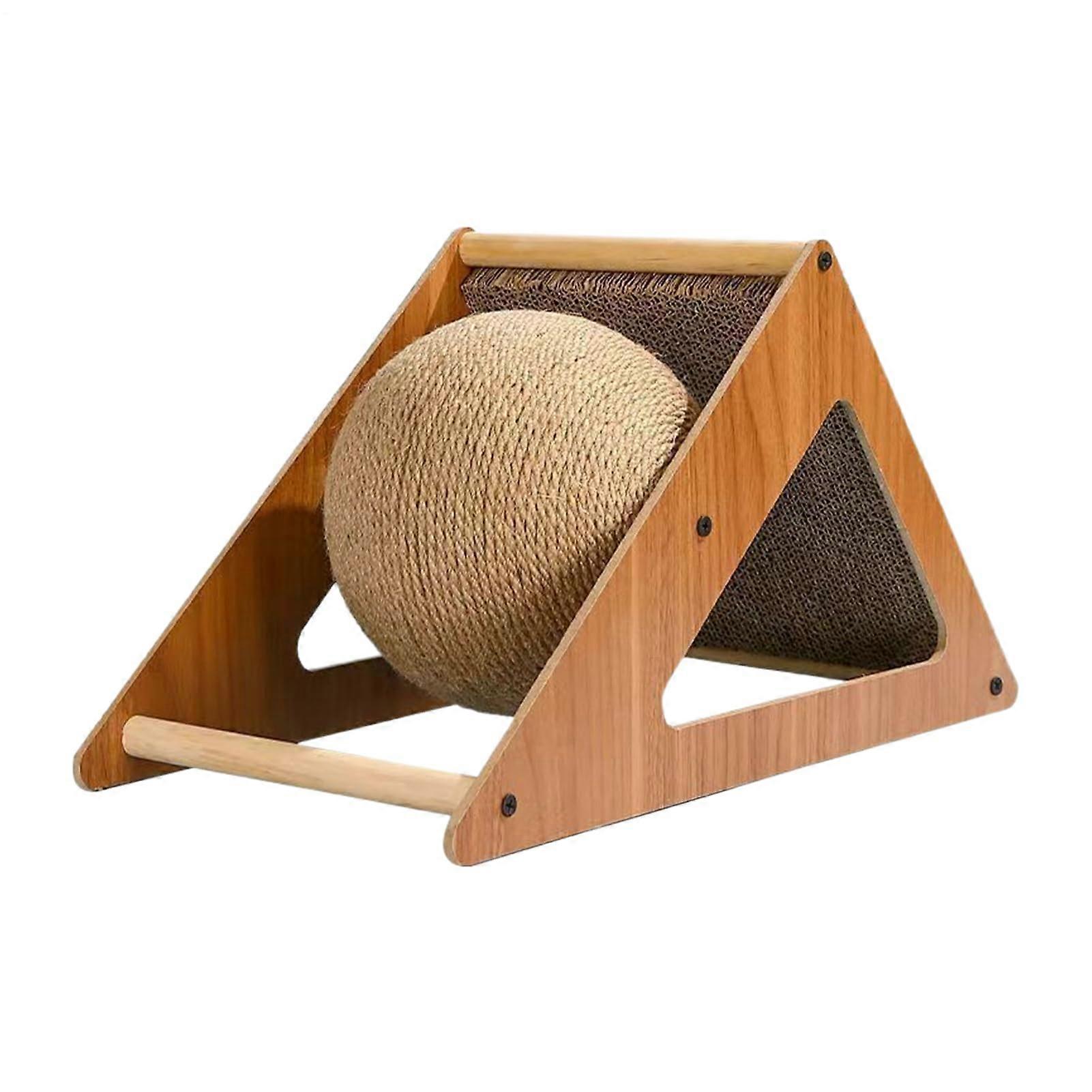 Cat Scratcher Ball for Indoor Cats with Stable Triangular Structure, Stimulates Chasing Instinct