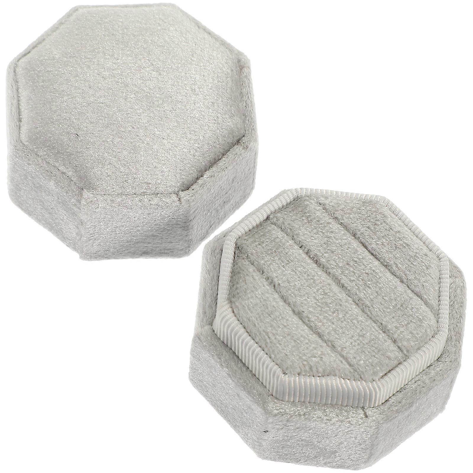 Wedding Rings Box Equal Ring Box for Engagement Proposal 4Pcs