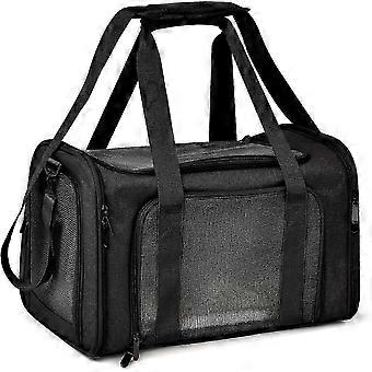 Travel Companion: Airline Approved Carrier, Safety Design Ensures Peaceful Journeys compatible with Your Furry Friend With Adjustable Shoulder Strap, 