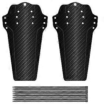 Bike Front Mud Guard Carbon Fiber Pattern for Bicycles 2Pcs