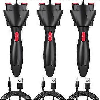 3 Piece Set Automatic Electric Braiding Machine Black DIY Styling Hair Curler Automatic Braiding Machine compatible with Women Girl
