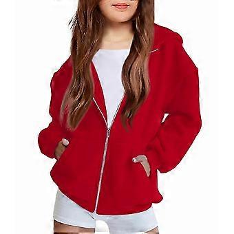 Womens Full Zip Hooded Sweatshirt Casual Loose Fit Lightweight Jacket with Pockets compatible with Everyday Wear