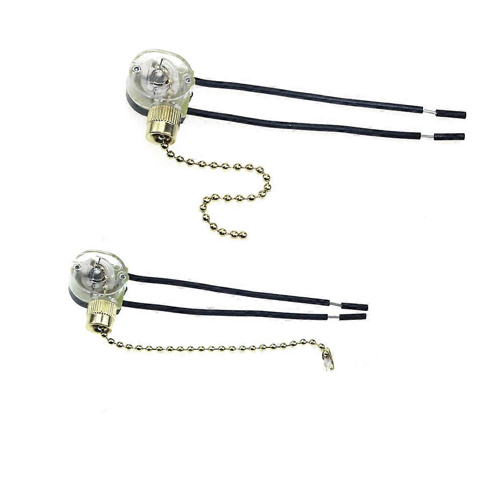 Fan Pull Chain Switch for Ceiling Fan Light with Portable 2Pcs Pull Chain