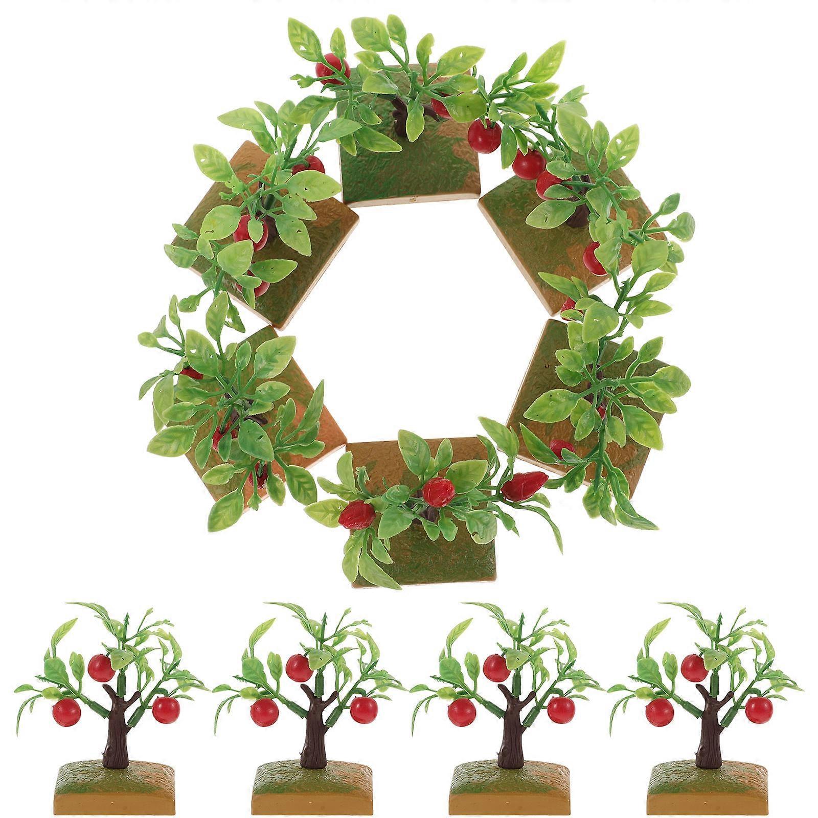 Artificial Miniature Fruit Tree Models for Decoration 10Pcs Set