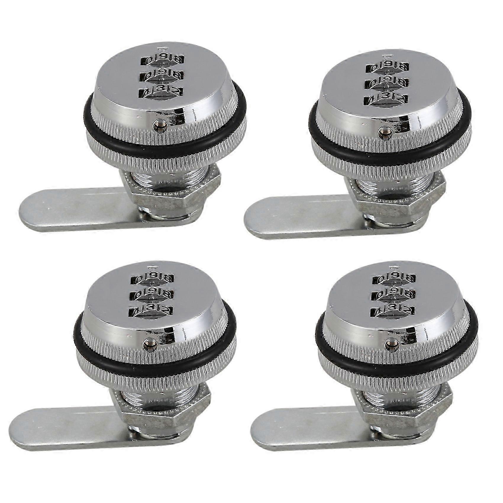 4X Alloy Code Combination Cam lock Keyless Post Mail Box Cabinet RV 3 Dial silver