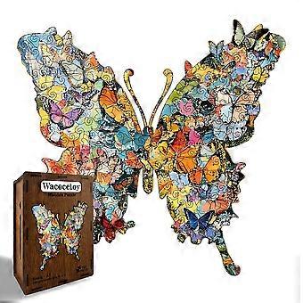 Butterfly Puzzle Wooden Jigsaw Toy - Piggy Bank Style - The Perfect Gift for Kids