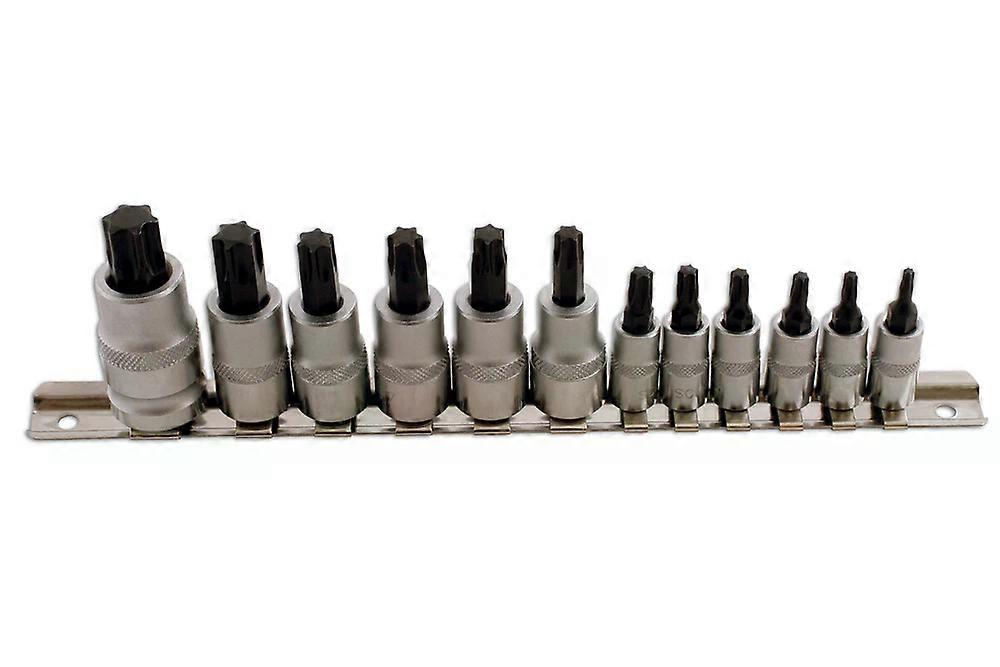 Short Star Socket Bit Set 1/4"D, 3/8"D, 1/2"D 12pc - 2196 New