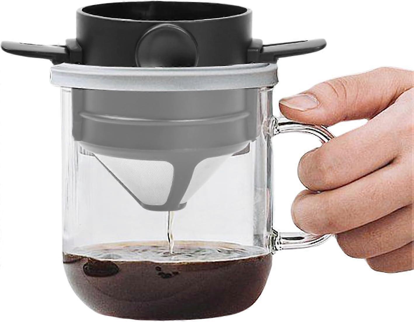 Stainless Steel Coffee Filter, 1-2 Cup Reusable Coffee Filter, Permane