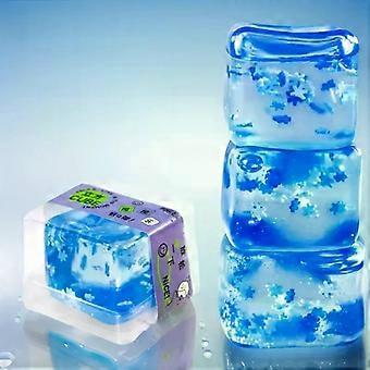 1pc Squishy Ice Cube Stress Balls Stress Balls for Kids and Adults Anxiety Relief Funny Stress Calming Toys Crystal Soil