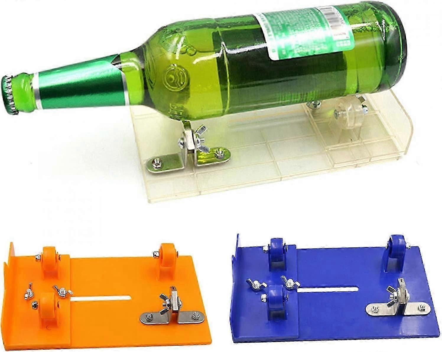 Professional Glass Bottle Cutter Kit - Adjustable Cutter - Sharp, Durable - Blue-Good
